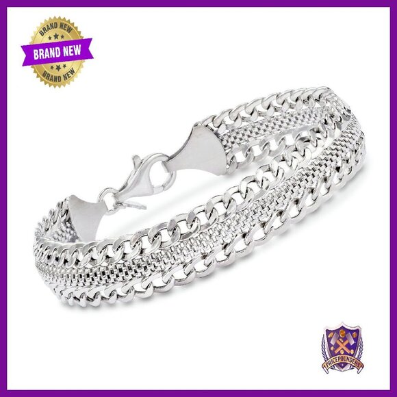 Sterling Silver Curb Link Bracelet 7